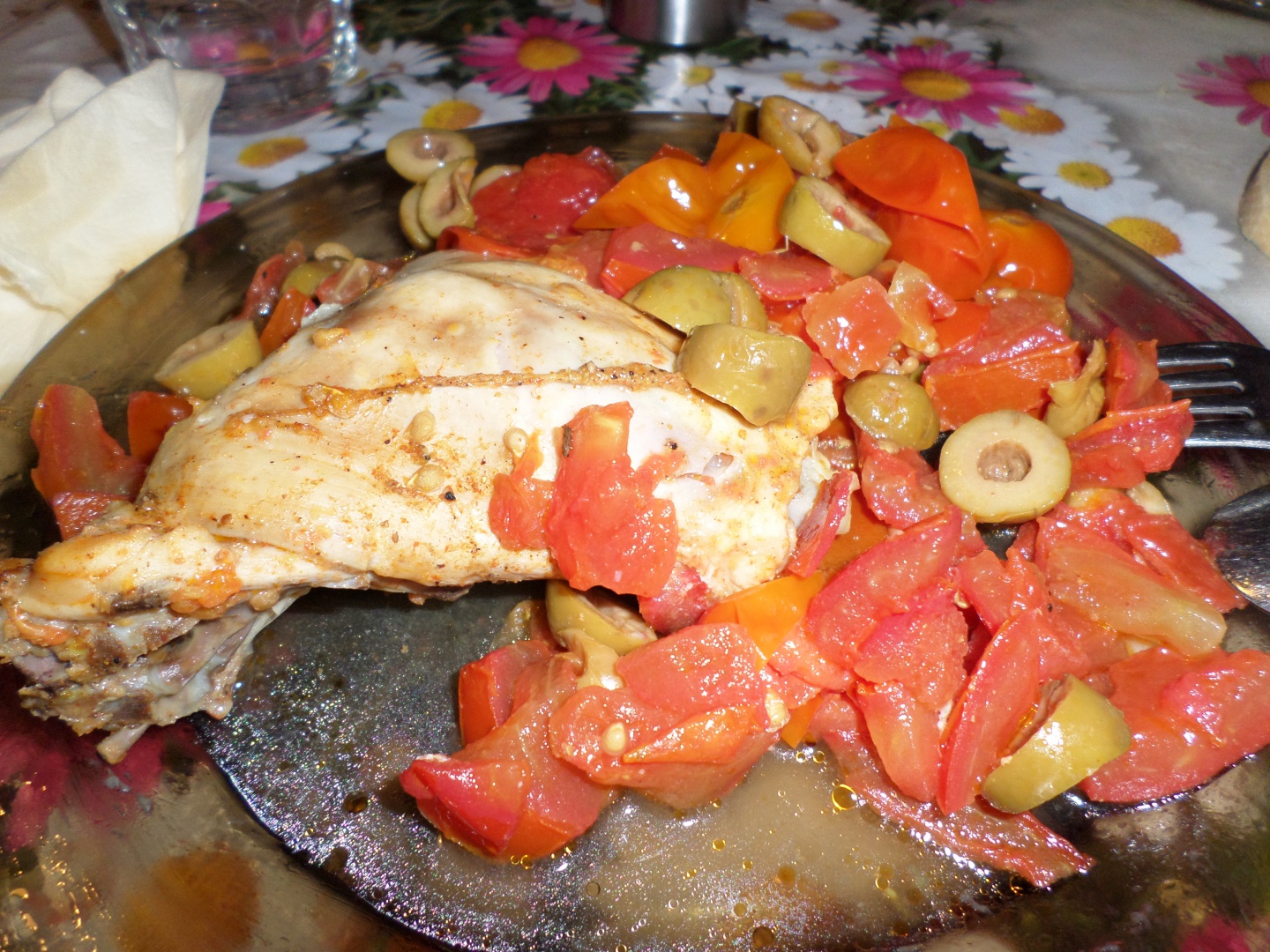 Pasare cu rosii si masline la punga!