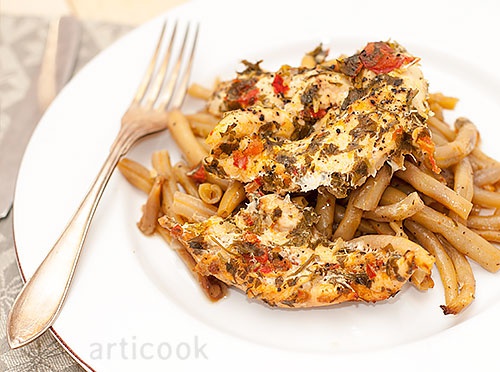 Fasole pastai cu pui la slow cooker