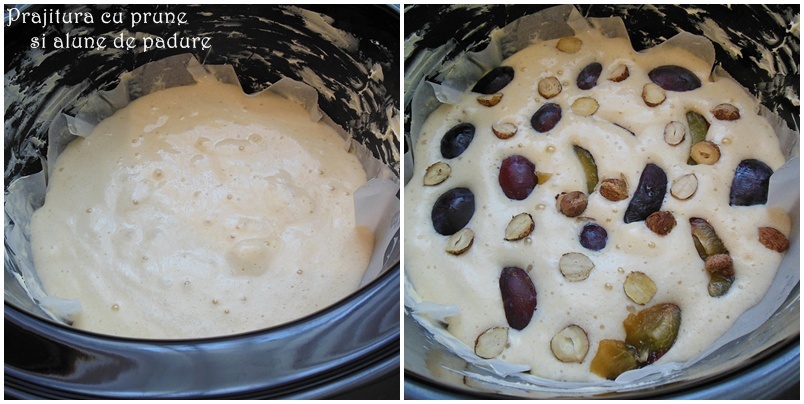 Prajitura cu prune si alune de padure la slow cooker Crock Pot