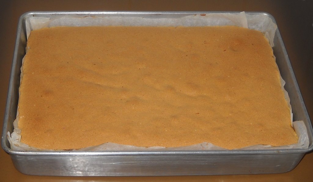 Prajitura rasturnata cu mere si budinca