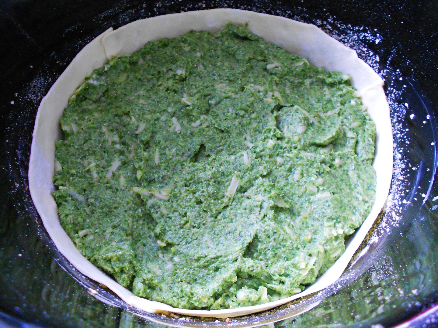 Tartă cu spanac și brânzeturi la Crock Pot