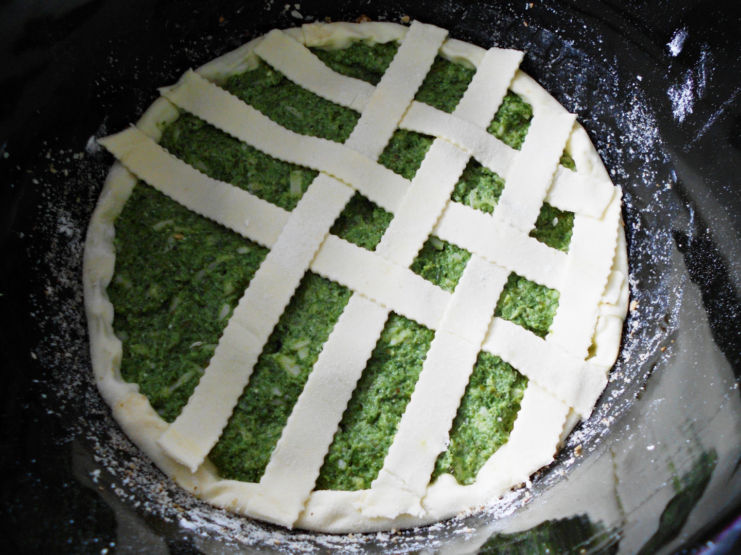 Tartă cu spanac și brânzeturi la Crock Pot