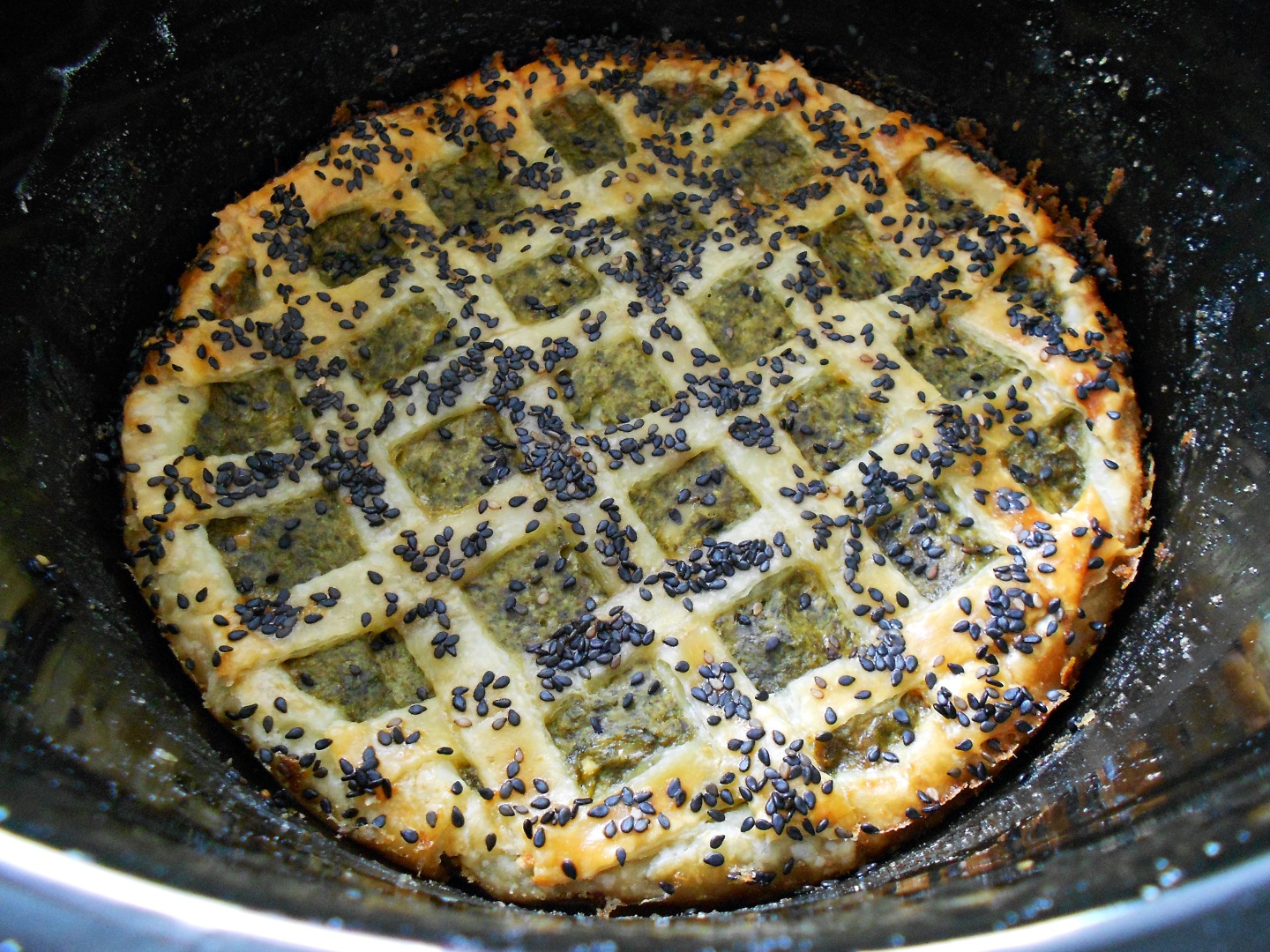 Tartă cu spanac și brânzeturi la Crock Pot