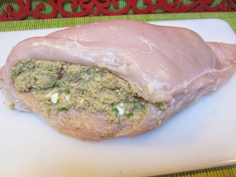 Piept de curcan umplut cu orez curcubeu