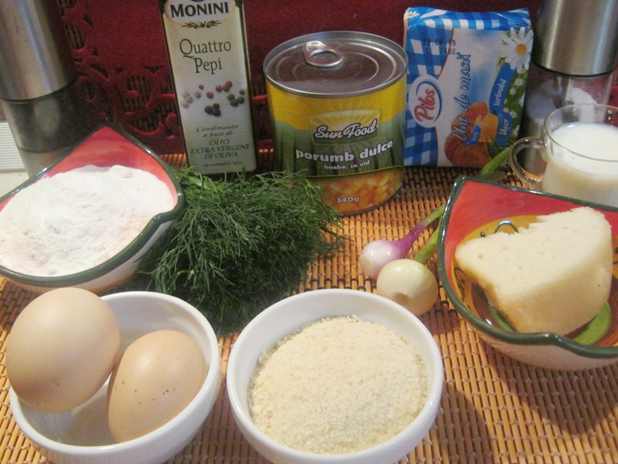 Snitele din porumb cu spanac in lapte