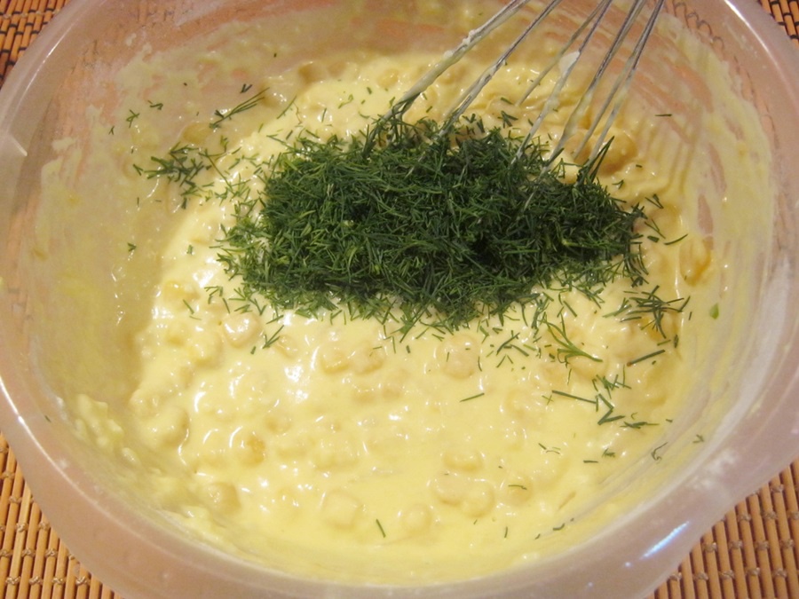 Snitele din porumb cu spanac in lapte