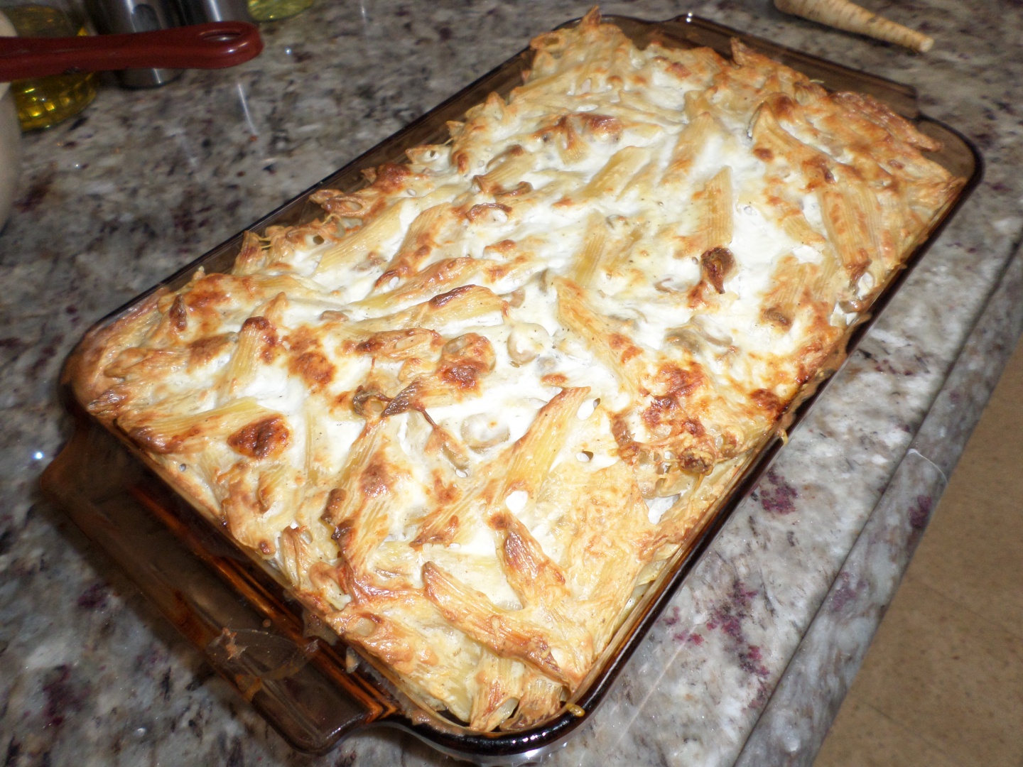 Budinca de paste cu branza de capra