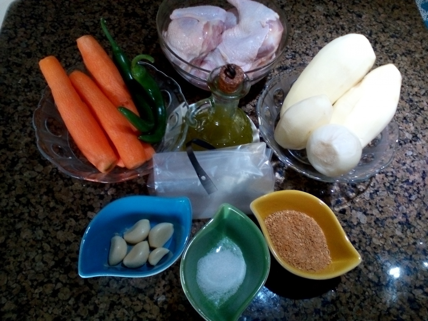 Pui cu legume in punga magica