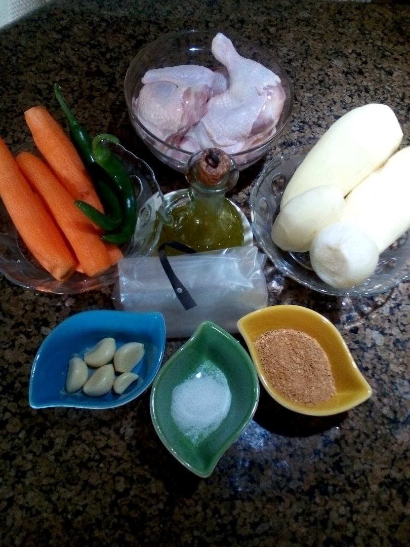 Pui cu legume in punga magica