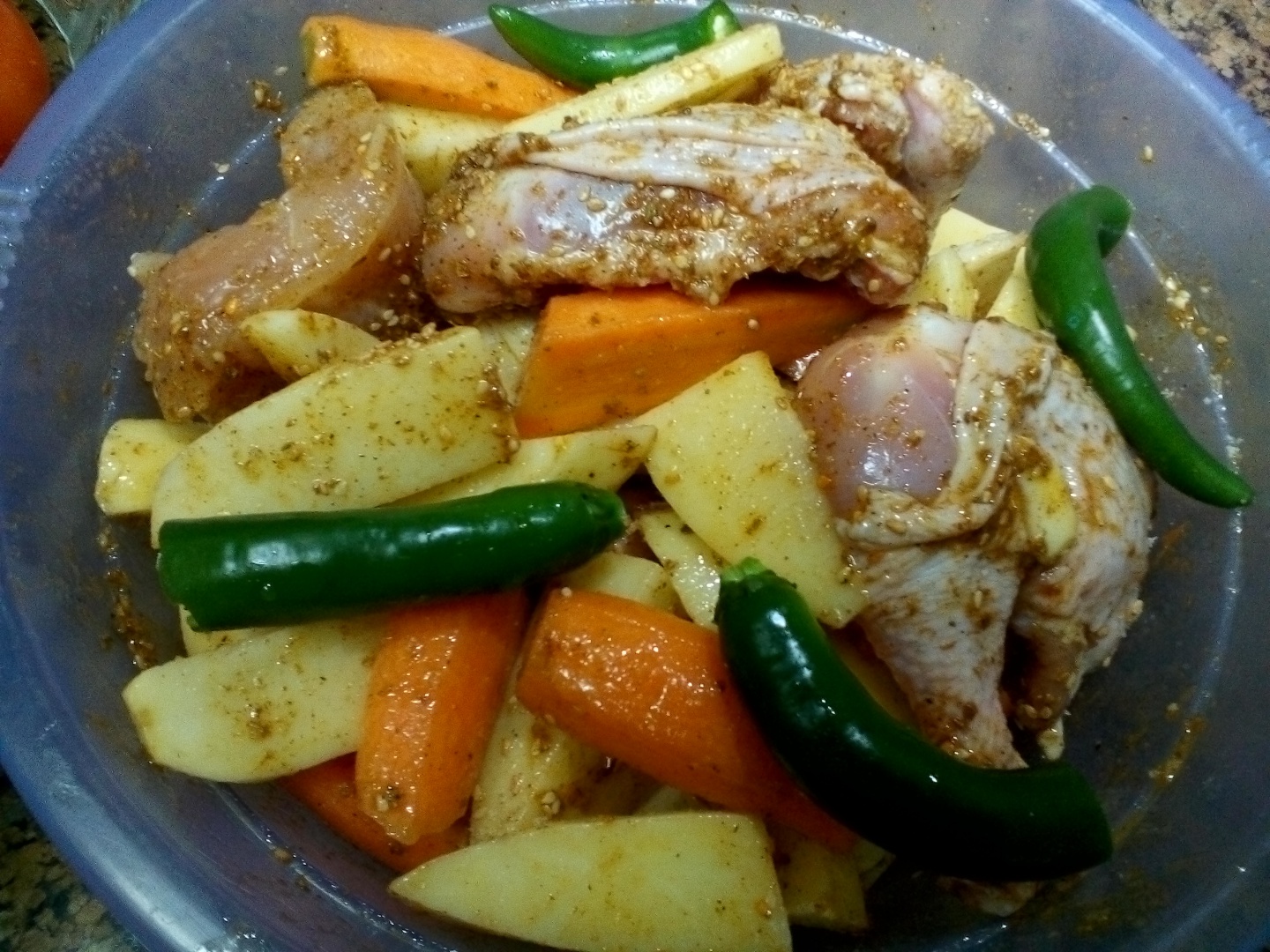 Pui cu legume in punga magica