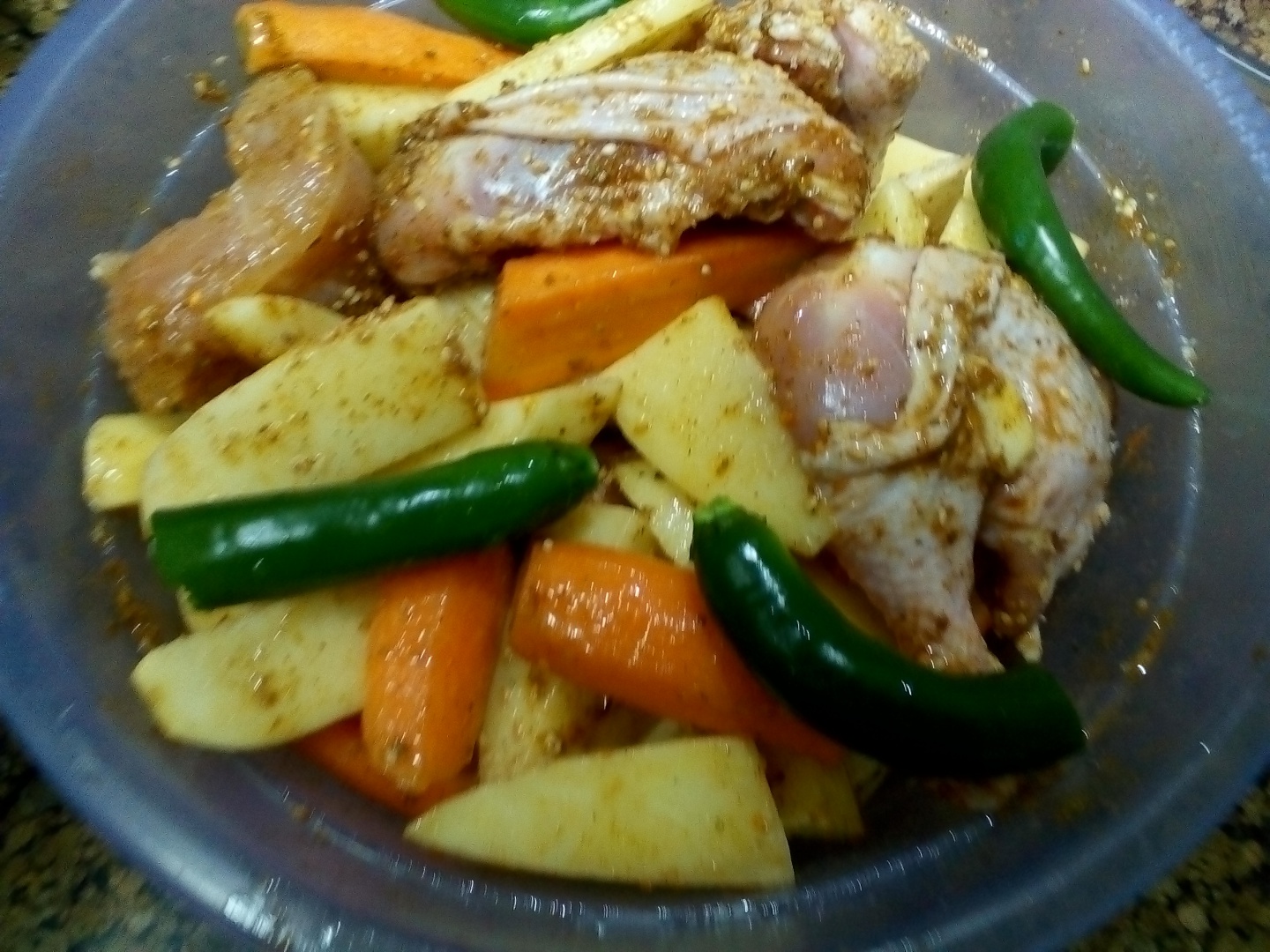 Pui cu legume in punga magica