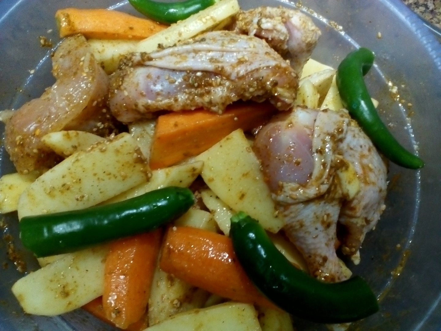 Pui cu legume in punga magica