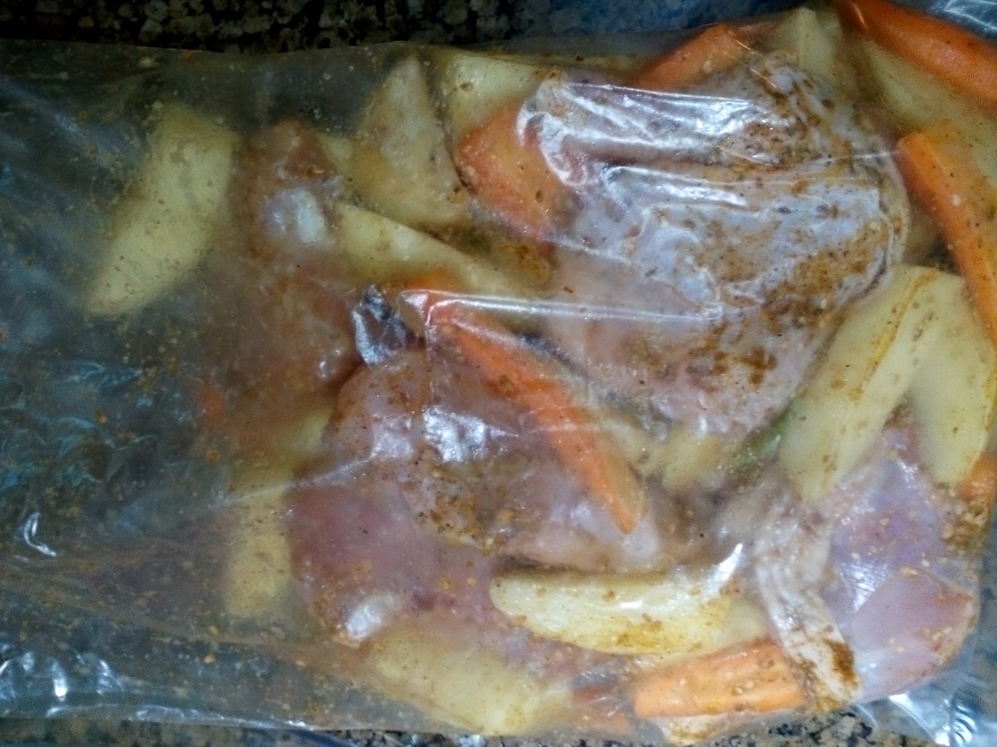 Pui cu legume in punga magica