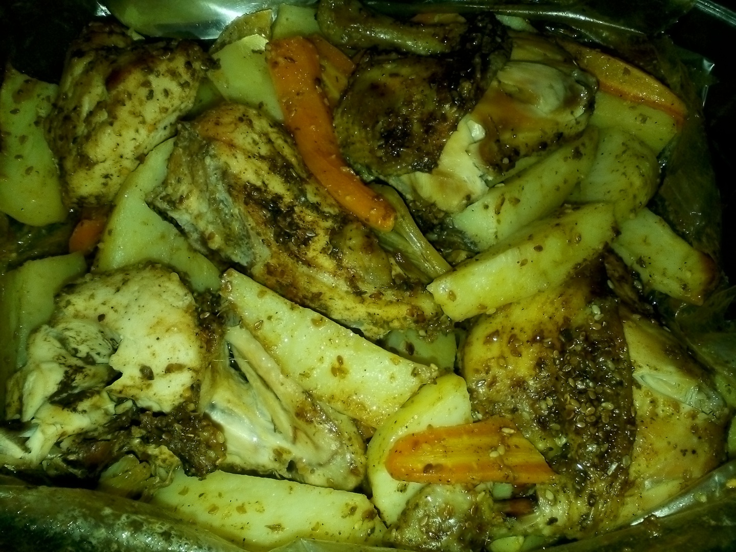 Pui cu legume in punga magica