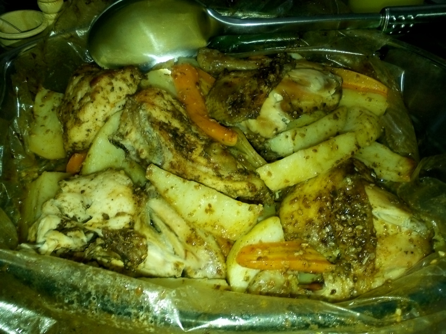 Pui cu legume in punga magica