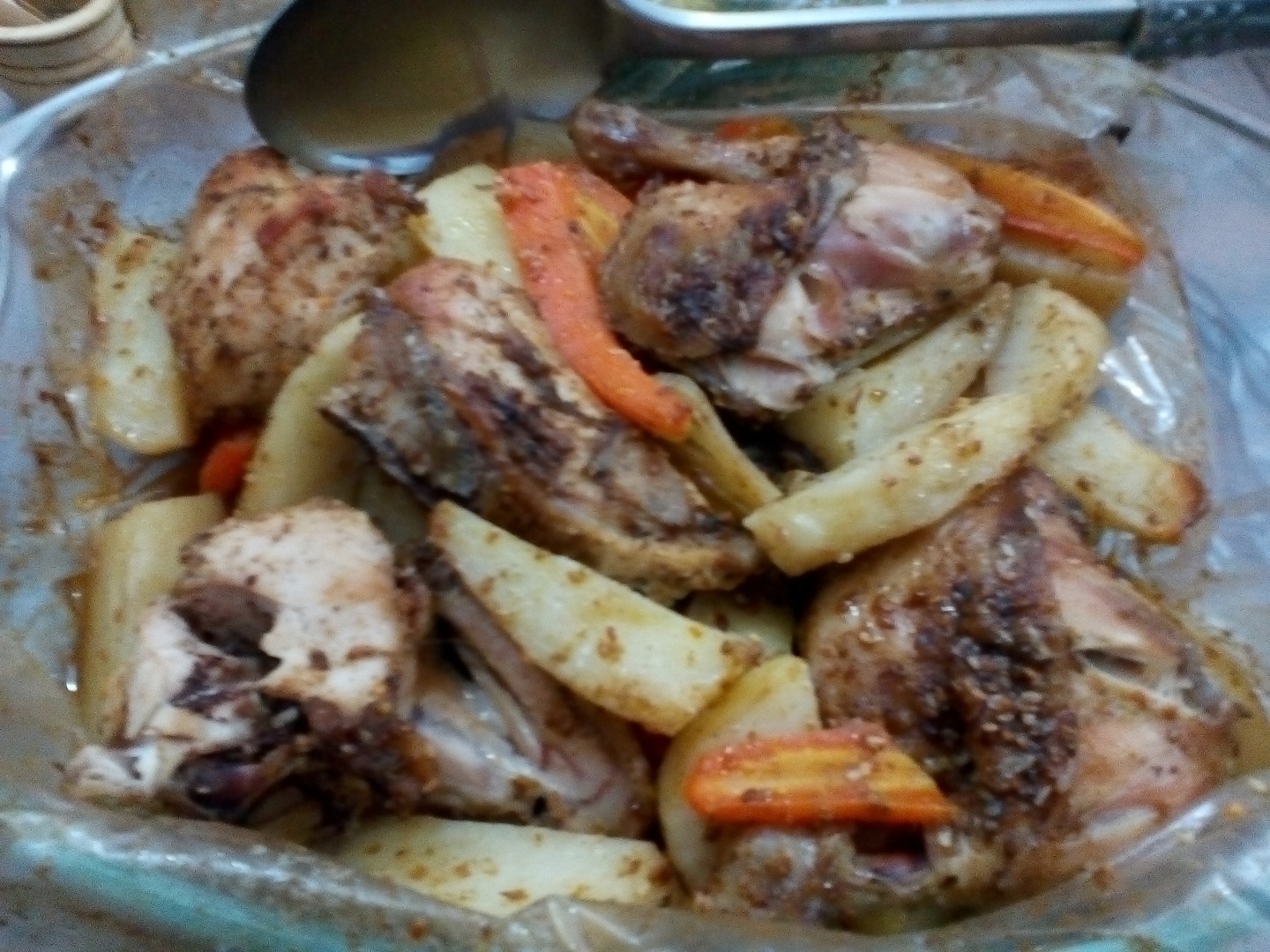 Pui cu legume in punga magica