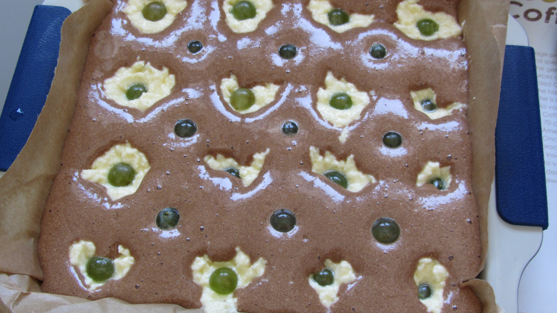 Prajitura cu struguri, branza si cacao