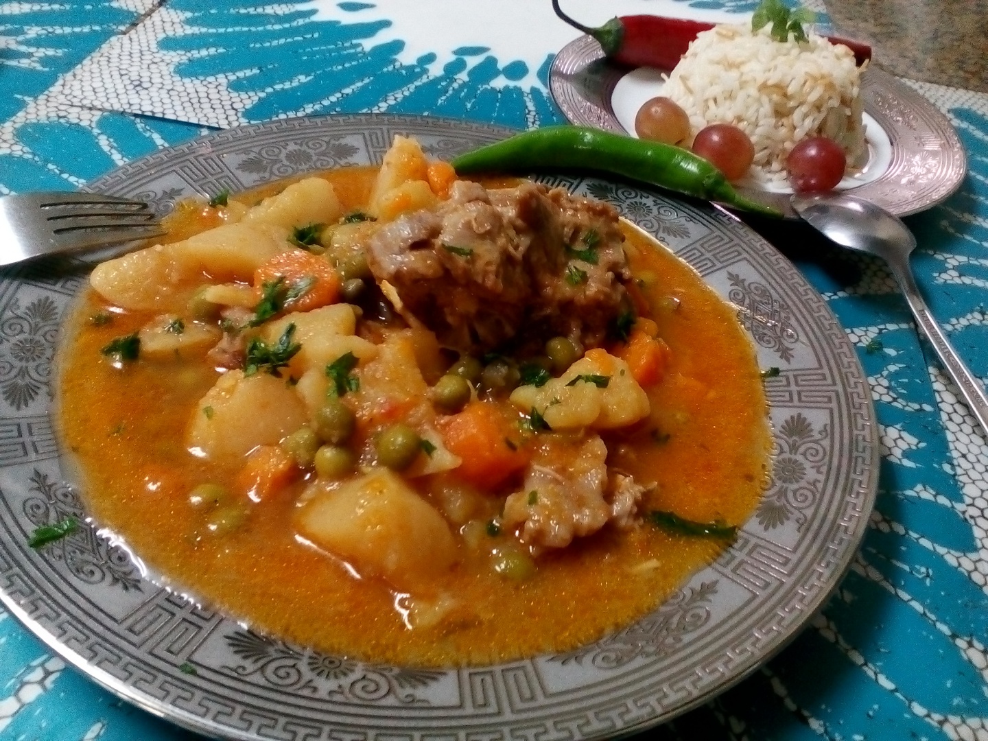 Tocanita de legume cu carne de miel