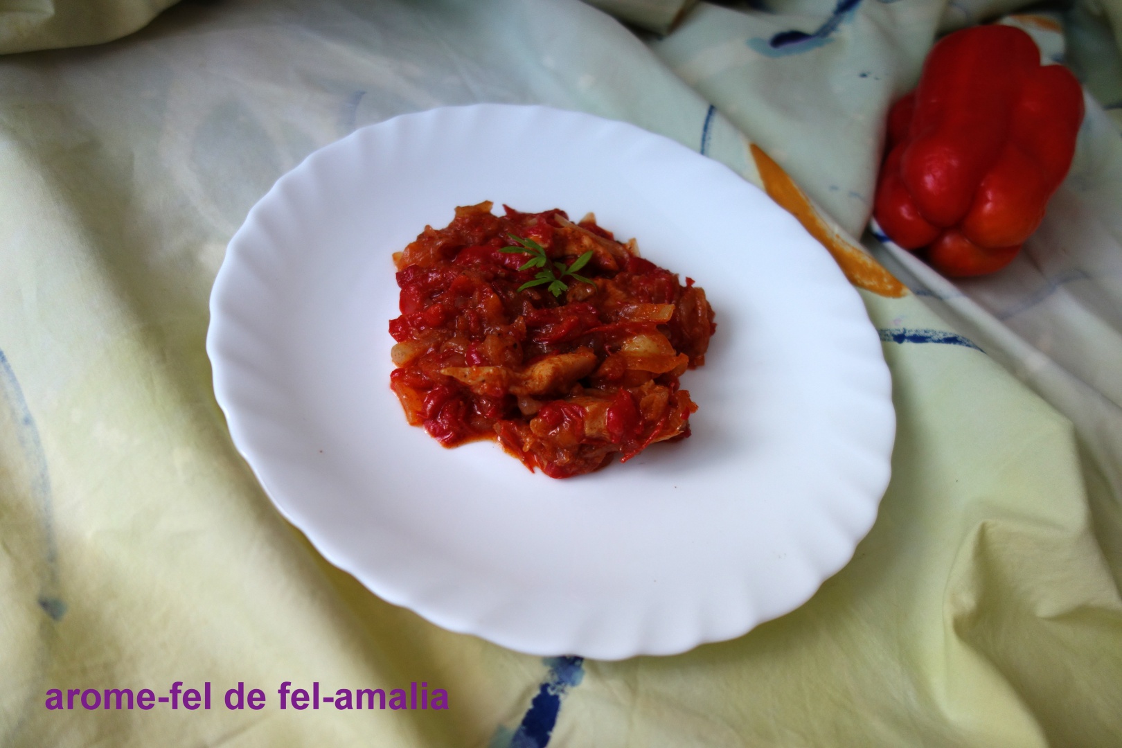 Tocanita de ardei cu piept de pui