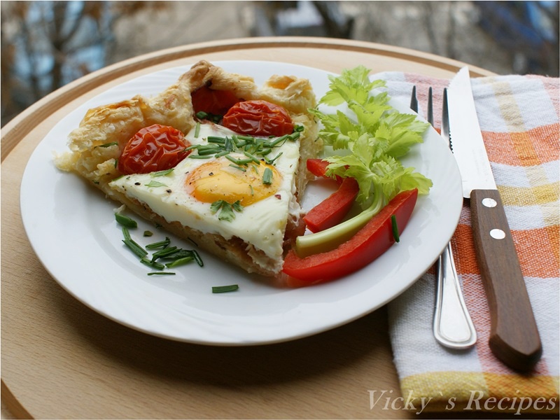 Tarta cu oua pentru micul dejun