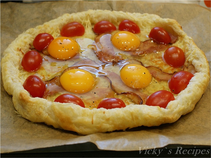Tarta cu oua pentru micul dejun