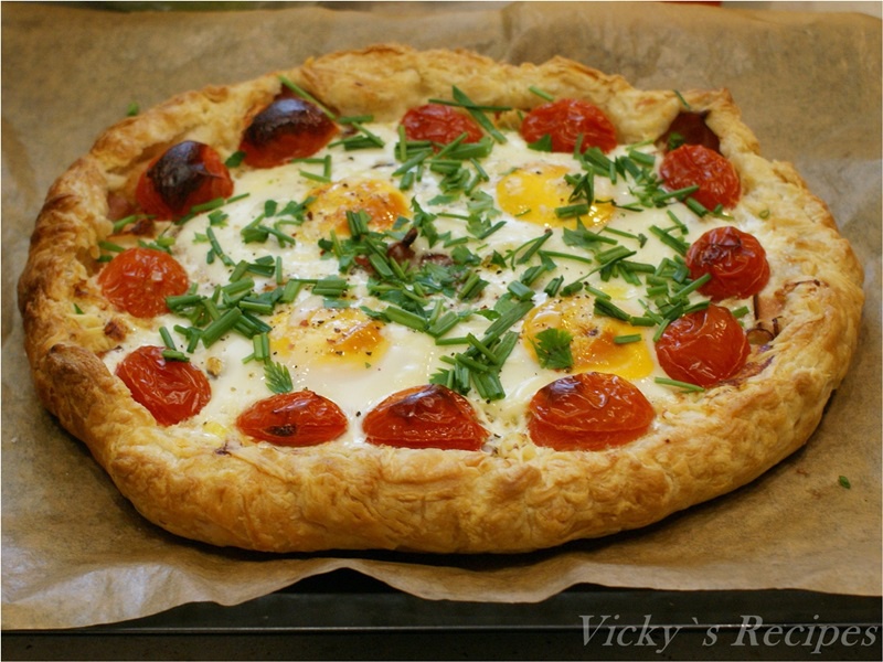 Tarta cu oua pentru micul dejun