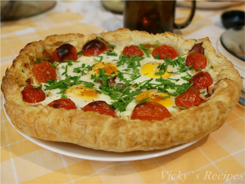 Tarta cu oua pentru micul dejun