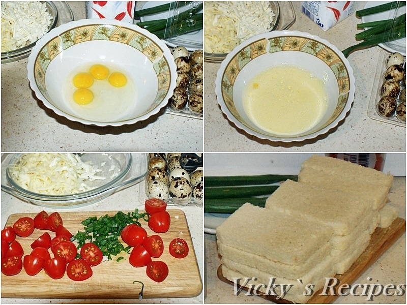 Cosulete din paine cu oua de prepelita pentru mic dejun