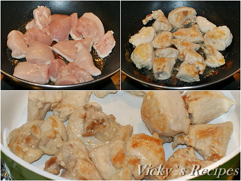 Papricas de pui cu galuste de faina