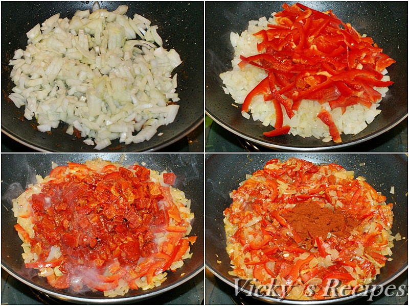 Papricas de pui cu galuste de faina