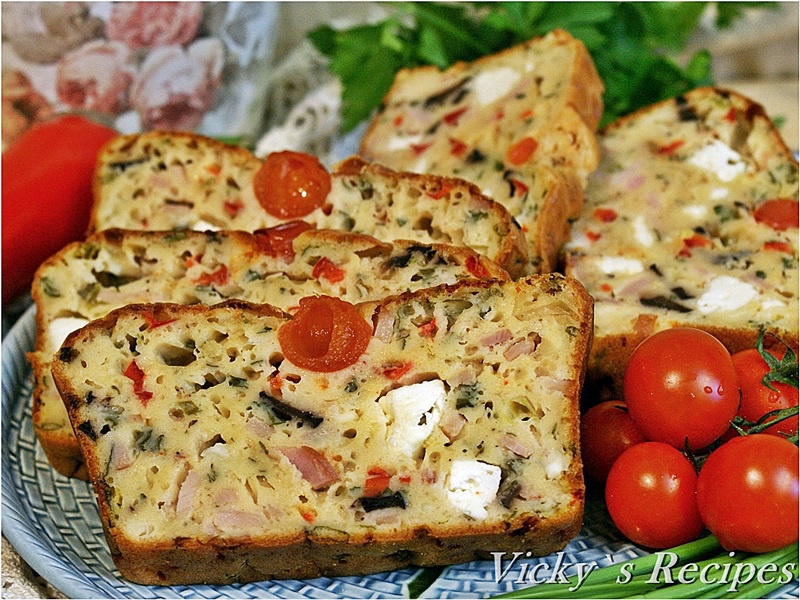 Chec aperitiv cu branza, sunca si masline