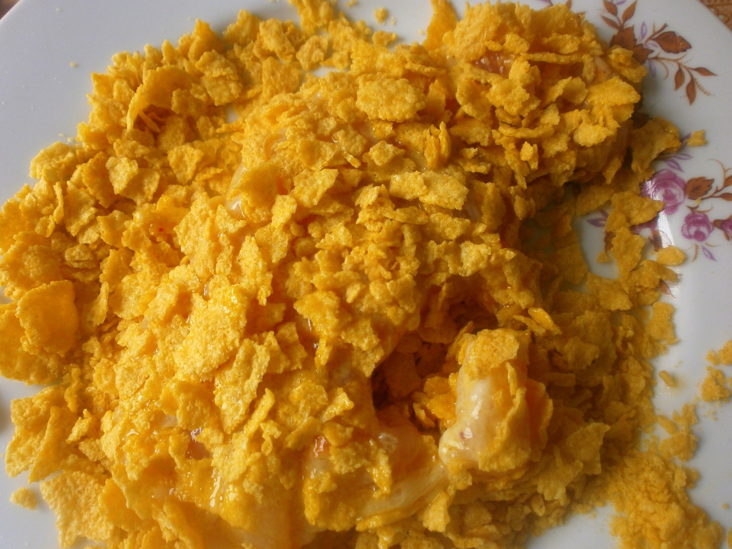 Muschiulet de pui in crusta de fulgi de porumb