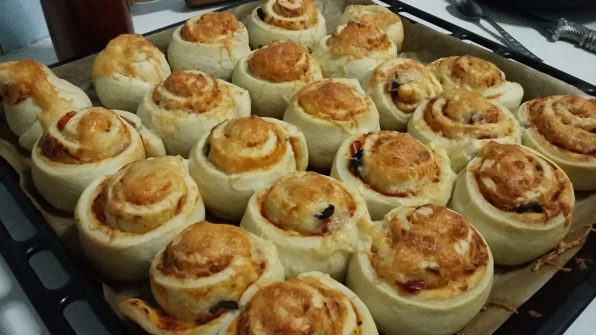 Spirale cu sunca si cascaval