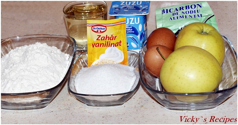 Gogosi rapide cu mere si iaurt