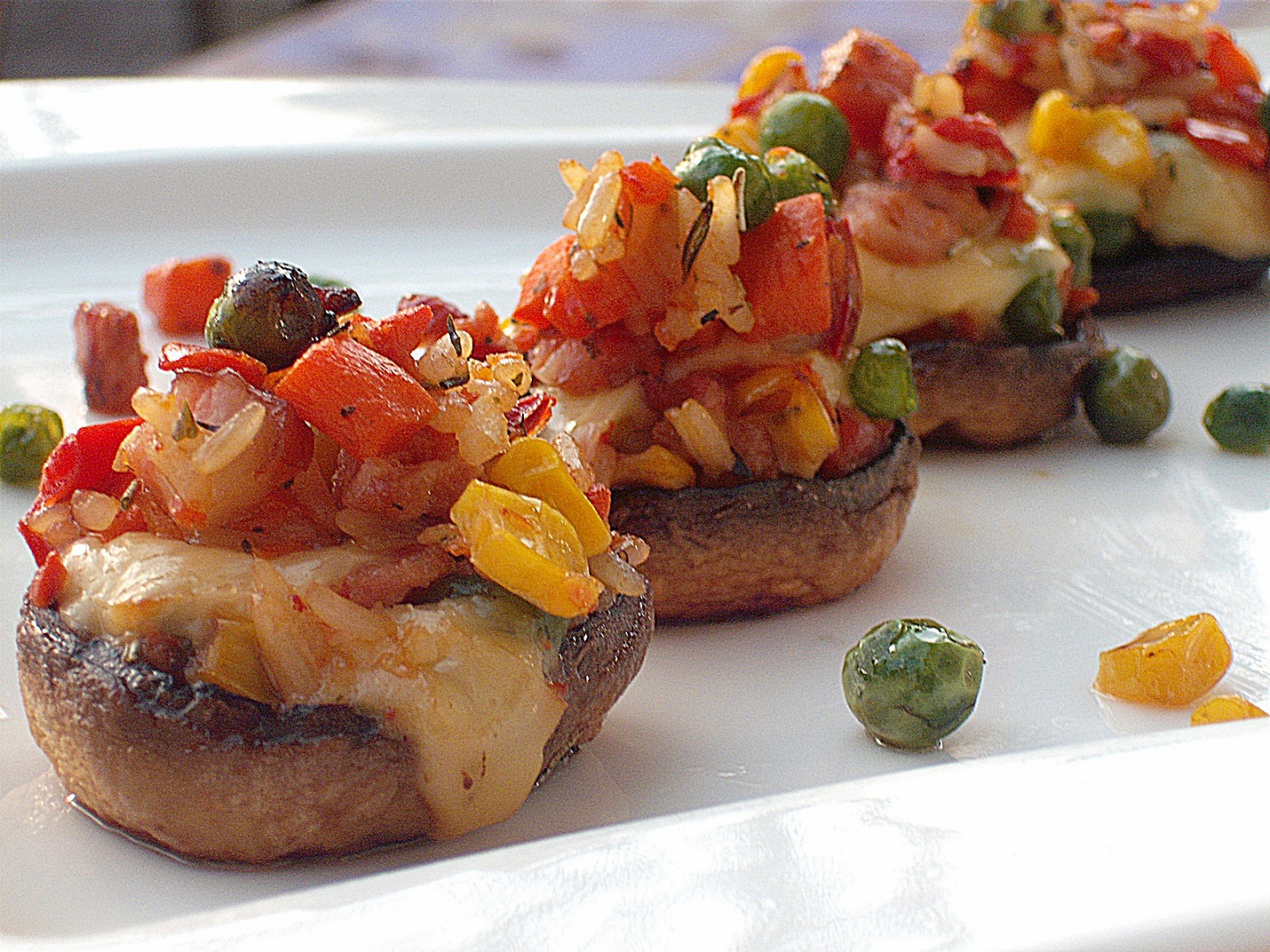 Ciupercute umplute cu mix de legume