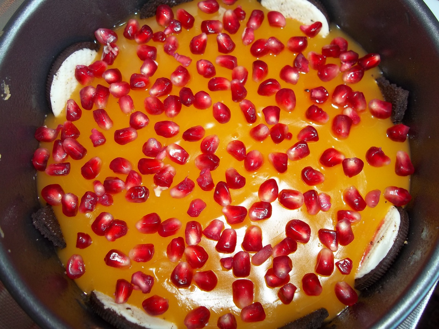 Cheesecake cu mascarpone si jeleu de portocale