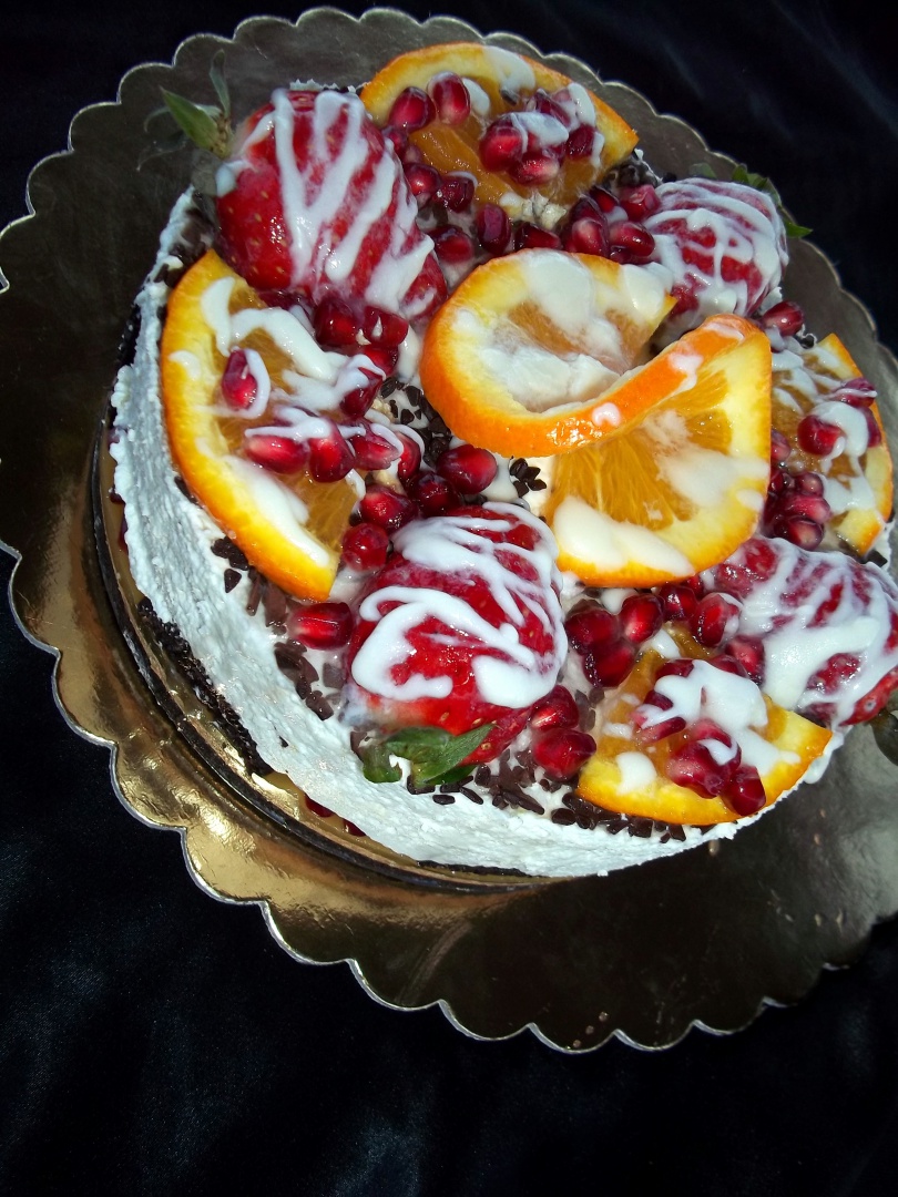 Cheesecake cu mascarpone si jeleu de portocale