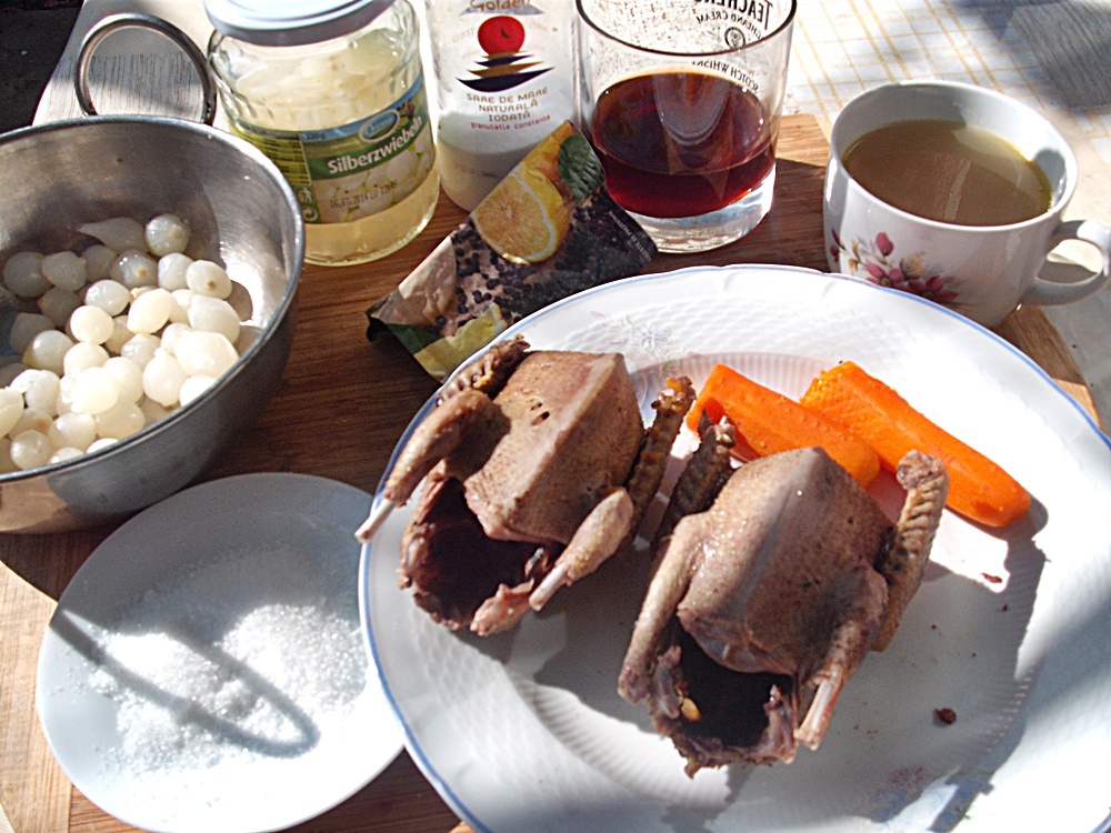 Porumbei cu arpagic caramelizat