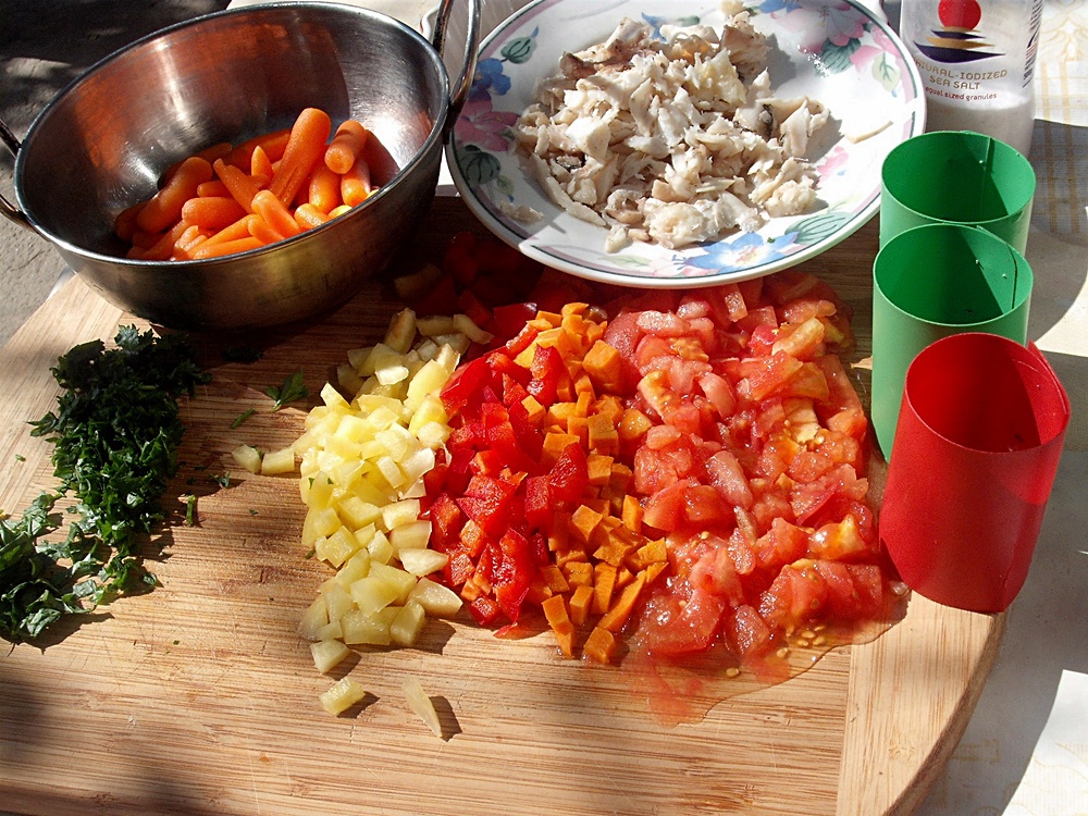 Turnulete aromate din salau cu legume