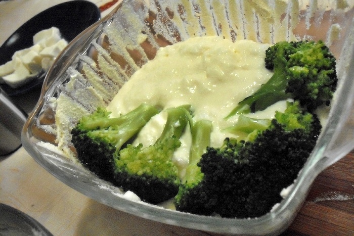 Sufleu de branza cu brocoli