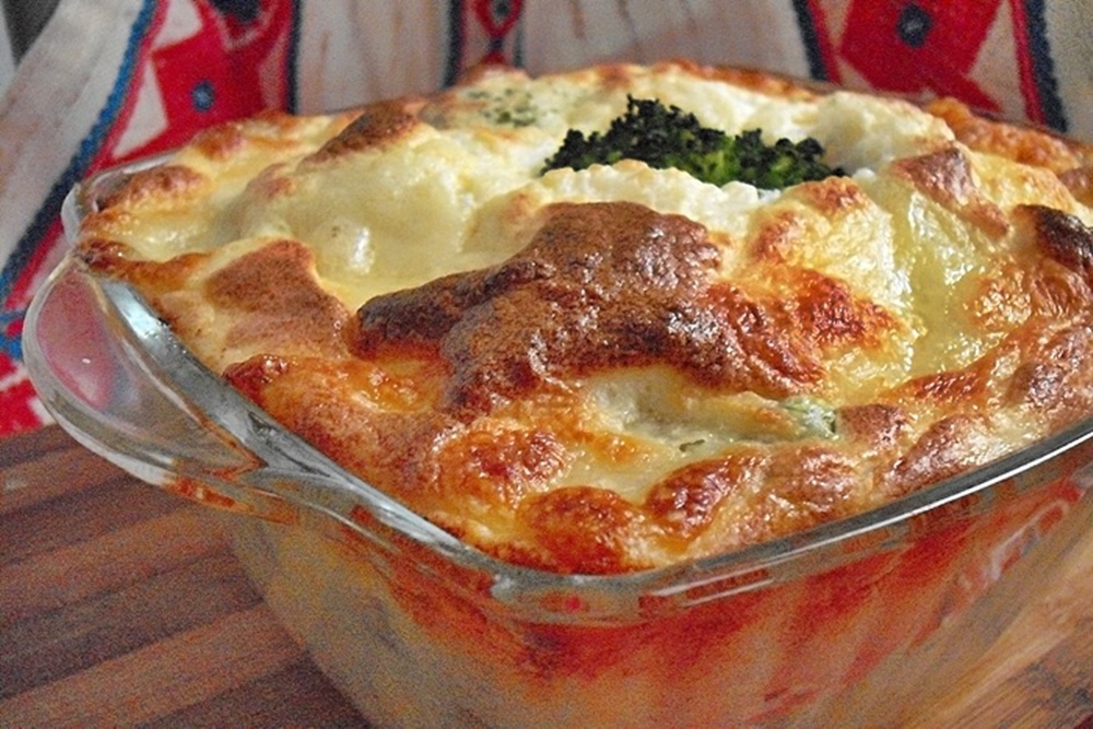 Sufleu de branza cu brocoli