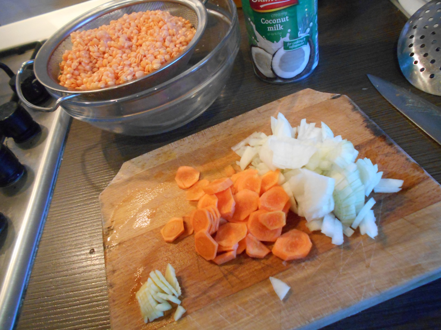 Supa crema de linte cu lapte de cocos