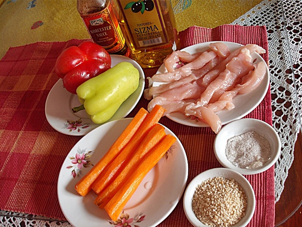 Spirale de pui pe morcovi