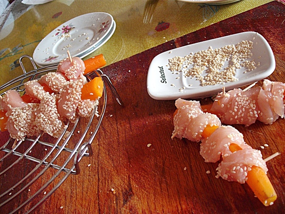 Spirale de pui pe morcovi