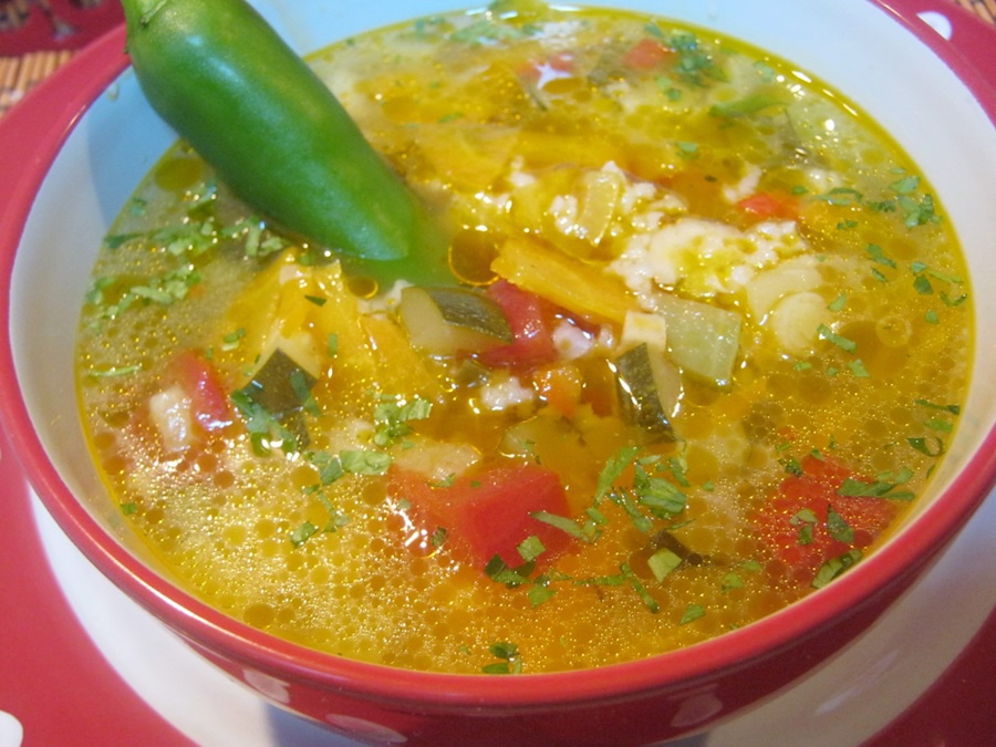 Ciorba de zucchini cu corcoduse