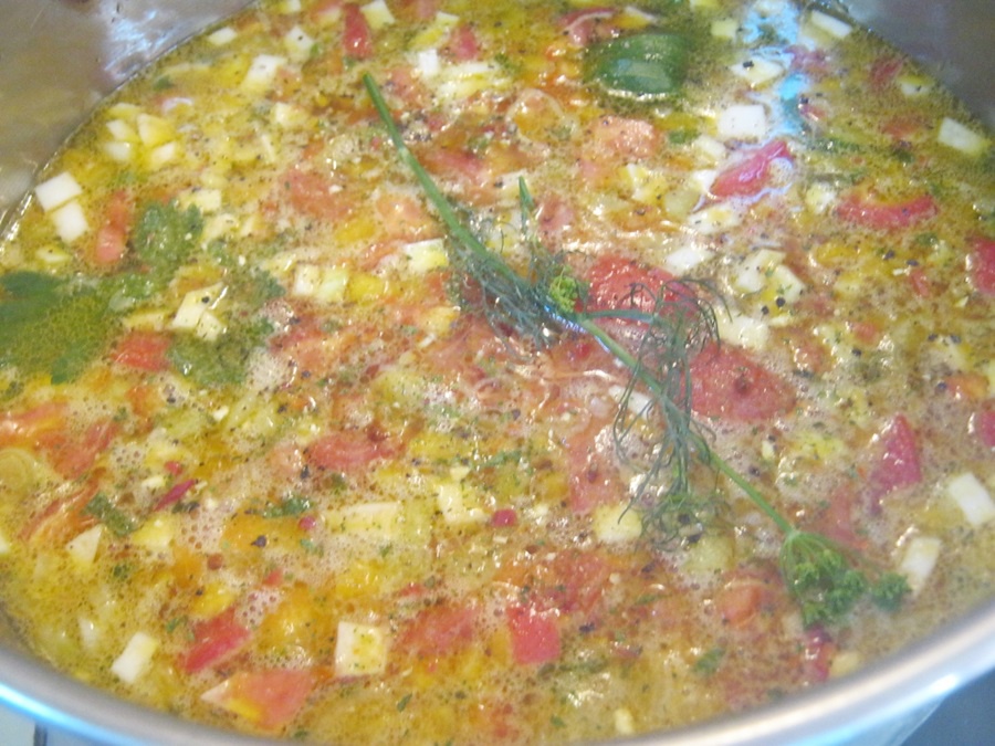 Ciorba de zucchini cu corcoduse