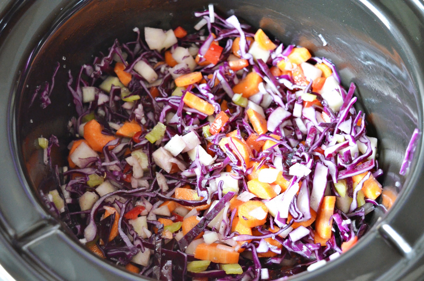 Ciorba cu varza rosie si suc de rosii la slow cooker Crock-Pot