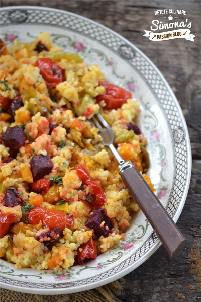 Salata de mei cu legume coapte