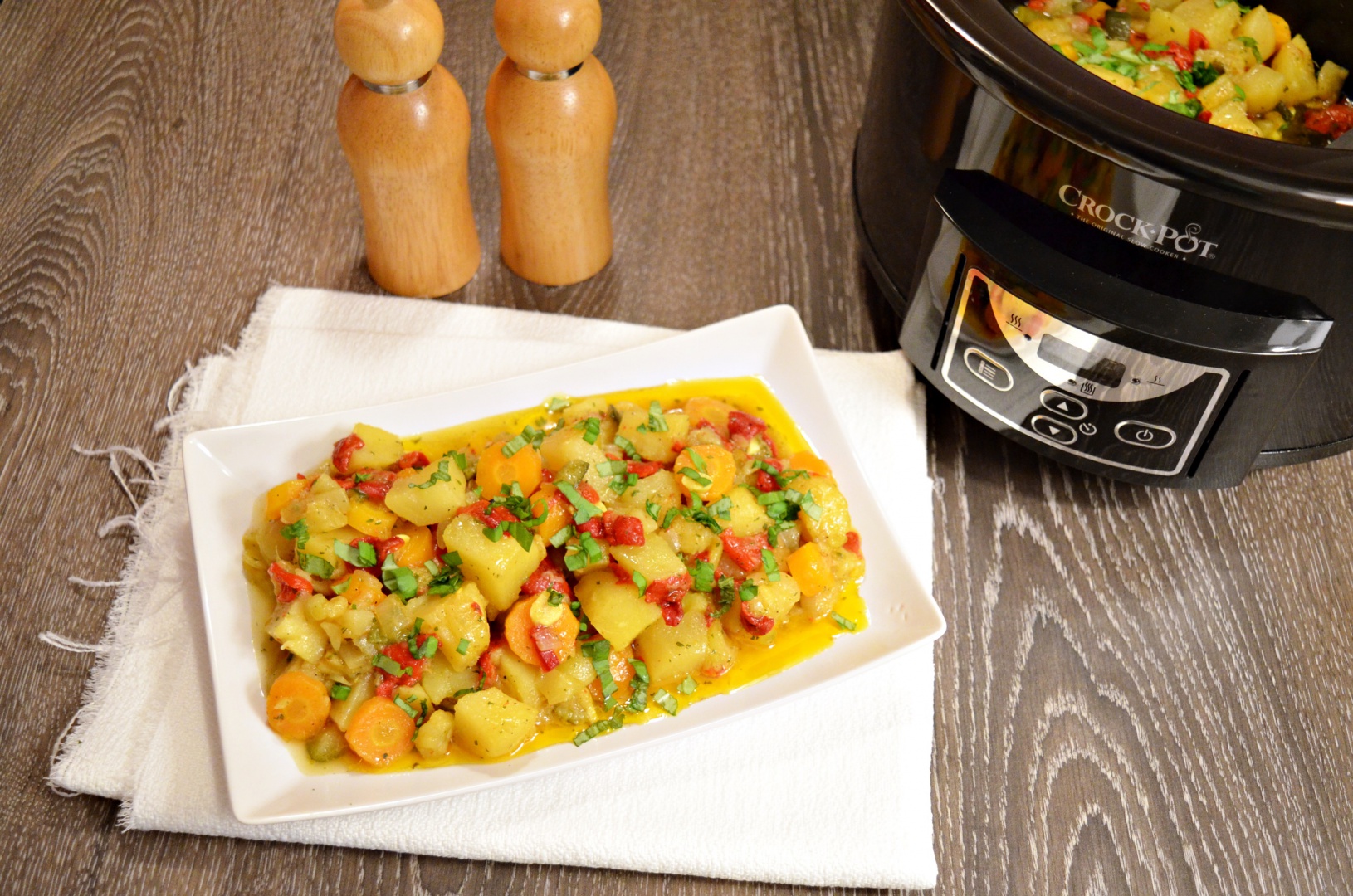 Legume cu ardei copt la slow cooker Crock-Pot