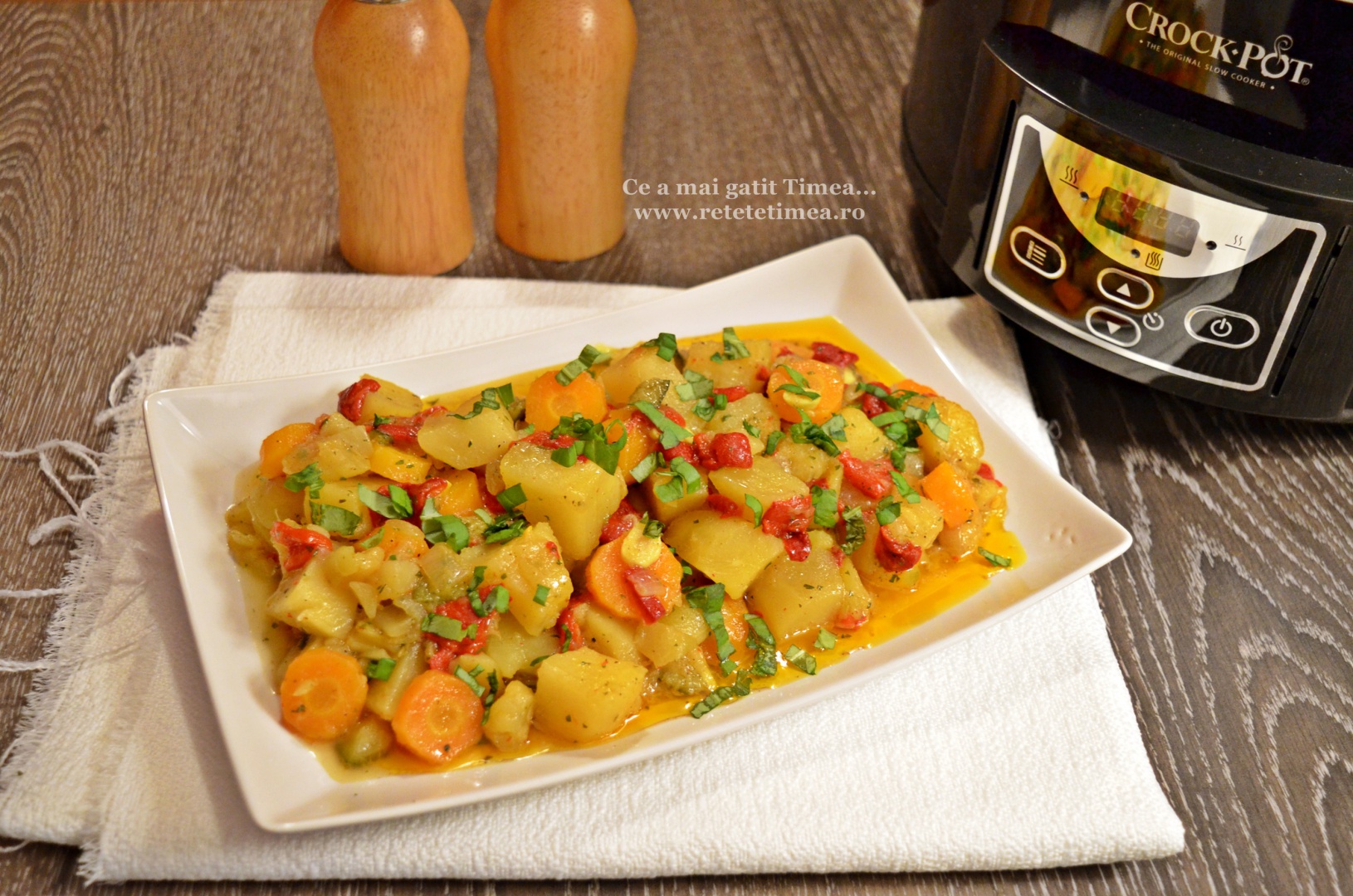 Legume cu ardei copt la slow cooker Crock-Pot